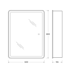 BelBagno Зеркальный шкаф SPC-MAR-600/800-1A-LED-TCH – фотография-13