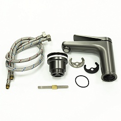 Lemark Смеситель для раковины Bronx LM3706GM графит – фотография-7