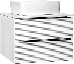 Runo Мебель для ванной Орлеан 70 Tre подвесная белая матовая/белая глянцевая – фотография-2