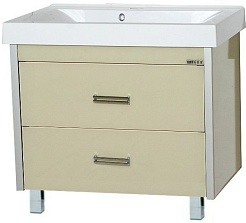 Misty Тумба с раковиной Джулия QVATRO 90 бежевая Bеidge – фотография-1