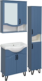 Runo Зеркальный шкаф Марсель 65 синий – фотография-4