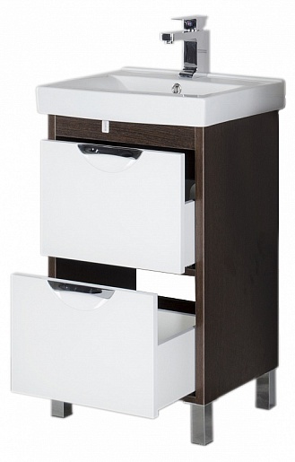 Aquanet Тумба с раковиной "Гретта 50" венге – картинка-7