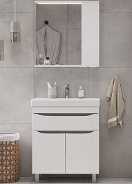 Volna Мебель для ванной Lake 70.2D.1Y R белая – фотография-1