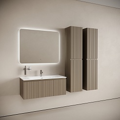 Sancos Тумба под раковину Code 100 c одним ящиком серо-бежевая – фотография-4