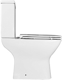 Azario Унитаз-компакт Iris AZ-8353 безободковый с бачком с сиденьем микролифт белый – фотография-5