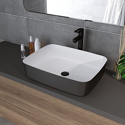 Grossman Раковина накладная Color 50.5 GR-4043BW черная – фотография-4