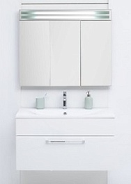 De Aqua Мебель для ванной Кубика 90, зеркало-шкаф Эколь – фотография-12