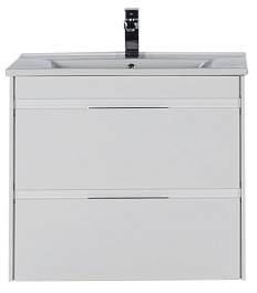 Aquanet Тумба с раковиной "Тулон 75 " белая – фотография-3