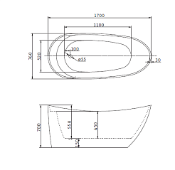 BelBagno Акриловая ванна BB25 – фотография-3