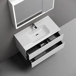 Sancos Тумба с раковиной Folk 90 bianco раковина Element 91 CN7002 – фотография-3