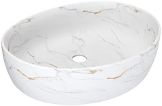 Teymi Раковина накладная Valma 50 T53103 белый мрамор