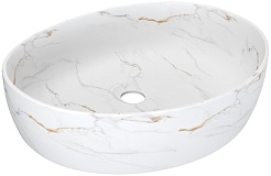 Teymi Раковина накладная Valma 50 T53103 белый мрамор – фотография-1