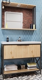 Mixline Мебель для ванной Бруклин 100 дуб бунратти – фотография-1