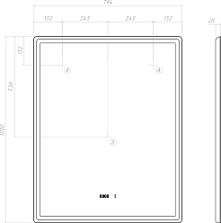 Vigo Зеркало Roberta Luxe 800 – фотография-7