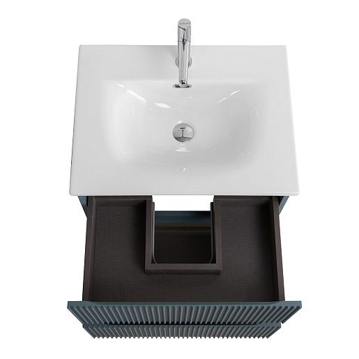 BelBagno Тумба под раковину Uno 70 подвесная Голубой матовый – фотография-10