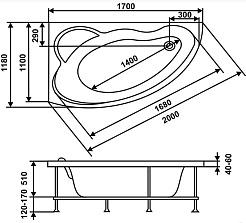 Eurolux Акриловая ванна "Вавилон" R – фотография-4
