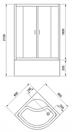 Royal Bath Душевая кабина Fato 85/85 RB85CK-M-CH – фотография-5