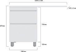 Vivon Тумба с раковиной под стиральную машину Harper 120R напольная белый глянец – фотография-11