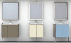 Акватон Мебель для ванной "Фабиа 65 М" голубой/ясень – фотография-5