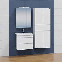 СанТа Тумба с раковиной Марс 60 подвесная белая – фотография-5