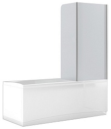 Aquanet Шторка на ванну AQ4-R узорчатое стекло – фотография-1