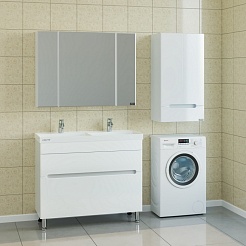 СанТа Тумба с раковиной Лондон 100 напольная, двойная раковина – фотография-7