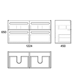 Owl 1975 Тумба с раковиной Otalia 125, 4 ящика – фотография-2