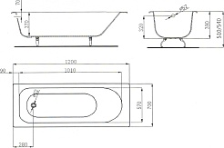 Maroni Ванна чугунная Orlando 1200x700 (445978) – фотография-3