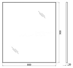 BelBagno Зеркало SPC-AL-800-900 – фотография-3