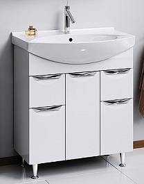 Aqwella Тумба с раковиной Лайн 75 – фотография-1