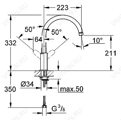 Grohe Смеситель "BauEdge 31367000" – фотография-2