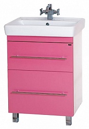 Misty Тумба для умывальника Елена 60 розовая – фотография-1