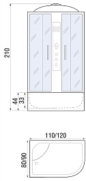 River Душевая кабина DUNAY 120/90/46 МТ R – фотография-22