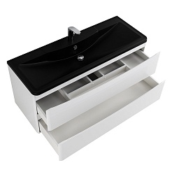 BelBagno Мебель для ванной Acqua 120 Bianco Lucido с раковиной BB1200/455-LV-ART-ALR-NERO – фотография-13