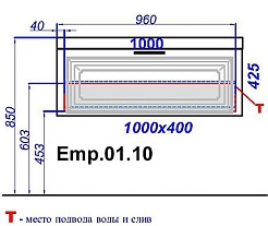 Aqwella Тумба с раковиной Империя 100 белый глянец – фотография-2