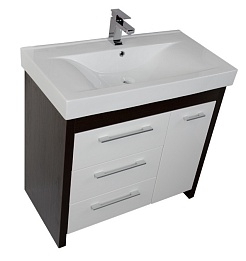 Aquanet Тумба с раковиной "Тиана 90" венге с б/к (177070) – фотография-7