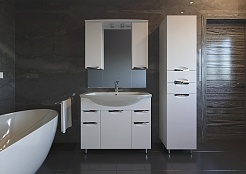 ASB-Mebel Зеркальный шкаф Мессина 100 белый – фотография-4