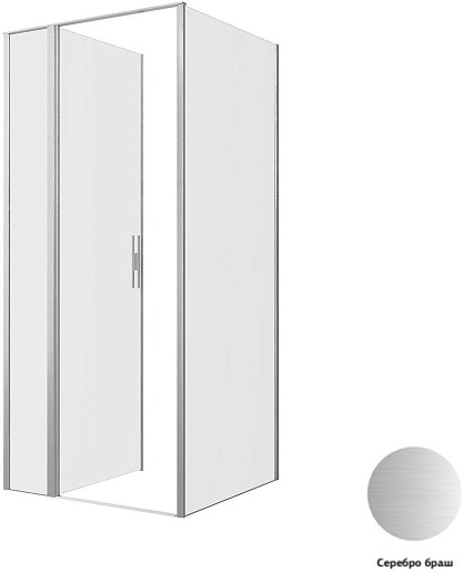 Allen Brau Душевой уголок Priority 90x90 3.31026.BA/3.31044.BA серебро браш – фотография-4