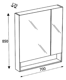 Roca Мебель для ванной Gap 70 белый глянец – фотография-5