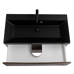 BelBagno Тумба с раковиной Marino 80 подвесная Rovere Moro с раковиной 80/45 AST-NERO – фотография-5