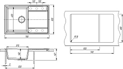 Florentina Мойка кухонная Консул 760 грей – фотография-4