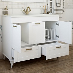 Sanflor Тумба с раковиной Ванесса 105/2 белая – фотография-2