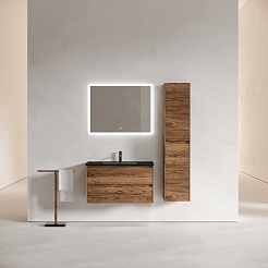 Sancos Тумба с раковиной Libra 90 дуб галифакс натуральный раковина Element 91 CN7002MB – фотография-3