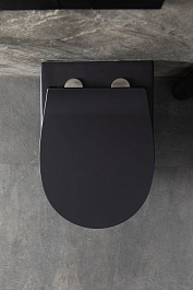 Allen Brau Унитаз подвесной Reality 4.32006.31 чёрный матовый с крышкой 4.32007.31 – фотография-3