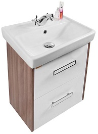 Водолей Тумба с раковиной Мона 55 с ящиками ясень – фотография-1