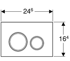 Geberit Кнопка смыва Sigma 21 115.884.SI.1 белая – фотография-2