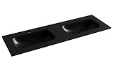Ceramicanova Мебельная раковина Grace 141 с двумя чашами CN7022MB чёрный матовый