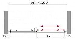 BelBagno Душевая дверь в нишу UNO-BF-1-100-P-Cr Punto – фотография-5