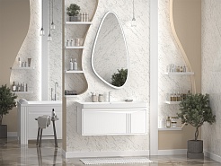 Brevita Мебель для ванной Cascade 100 подвесная белая – фотография-2