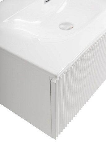 BelBagno Тумба с раковиной Uno 80 подвесная Bianco Opaco с раковиной BB-8099-3-80 – картинка-7